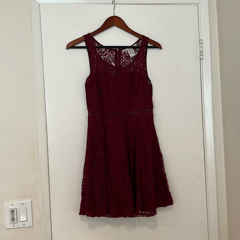 Burgundy dress